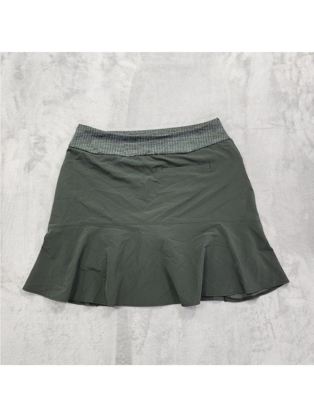 Adidas Skort Womens ML LONG Green Athletic Stretch Lined Pull On Tennis Golf